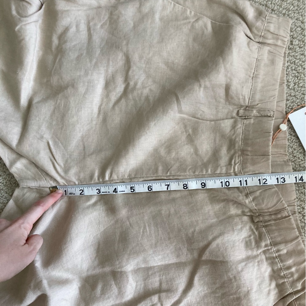 NEW Quince 100% European Linen Pants Trousers Size Large Flax Beige Tan NWT - Picture 12 of 16